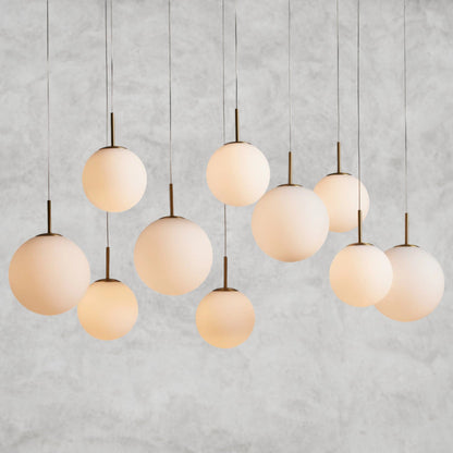 55" / Matte Opal Casen Linear Chandelier 55", 65"