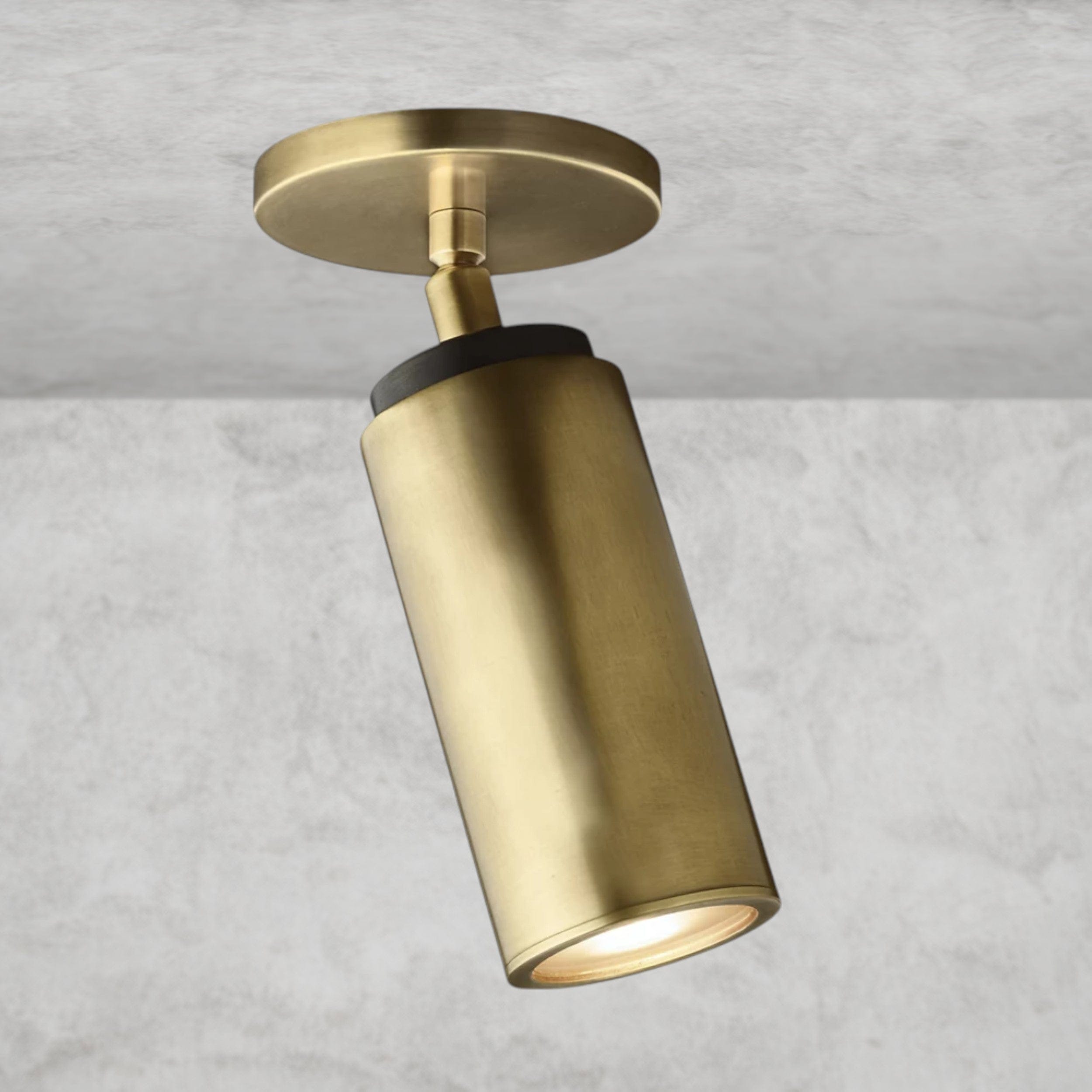 Brass/ Bronze CHAMPEAUX PIVOTING FLUSHMOUNT 9"