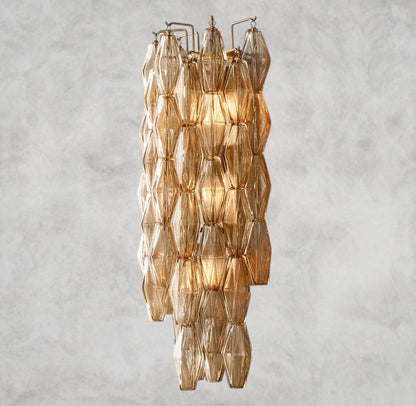 CHIARA CLEAR/ SMOKE GLASS GRAND SCONCE 30"