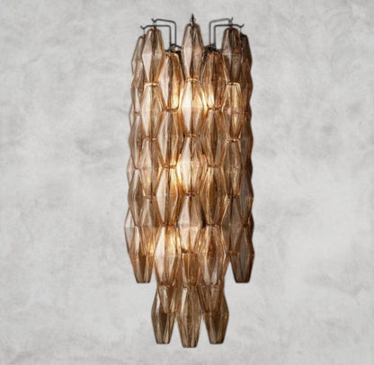 Smoke / Bronze CHIARA CLEAR/ SMOKE GLASS GRAND SCONCE 30"