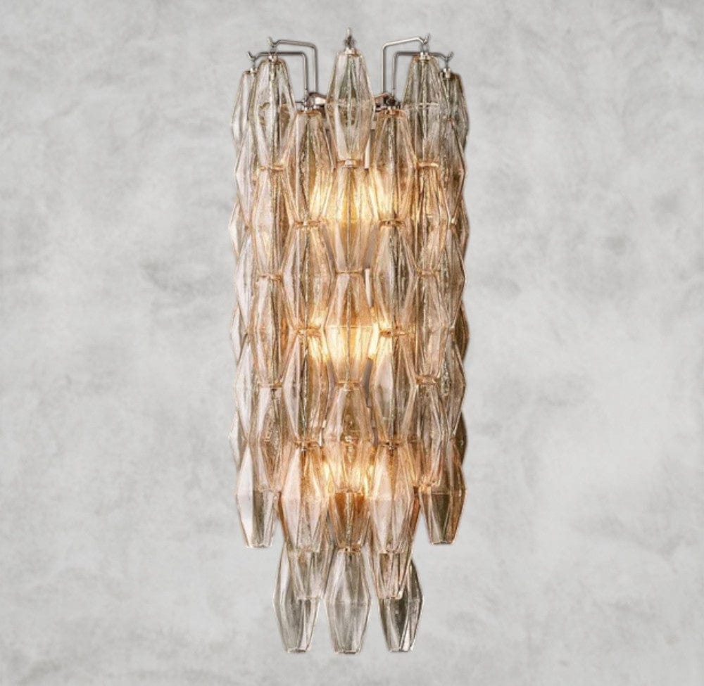 Clear / Nickle CHIARA CLEAR/ SMOKE GLASS GRAND SCONCE 30"