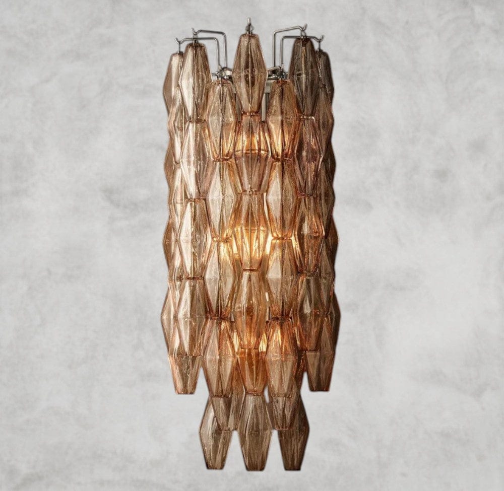 Smoke / Bronze CHIARA CLEAR/ SMOKE GLASS SCONCE 19"