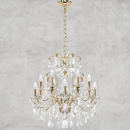 Gold / Clear Heritage Crystal Coinora Century Chandelier 30"