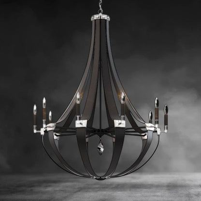 Black Crystal Empire Chandelier 36"