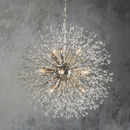 30" / Silver Dandelion Round Chandelier 22", 30", 43"