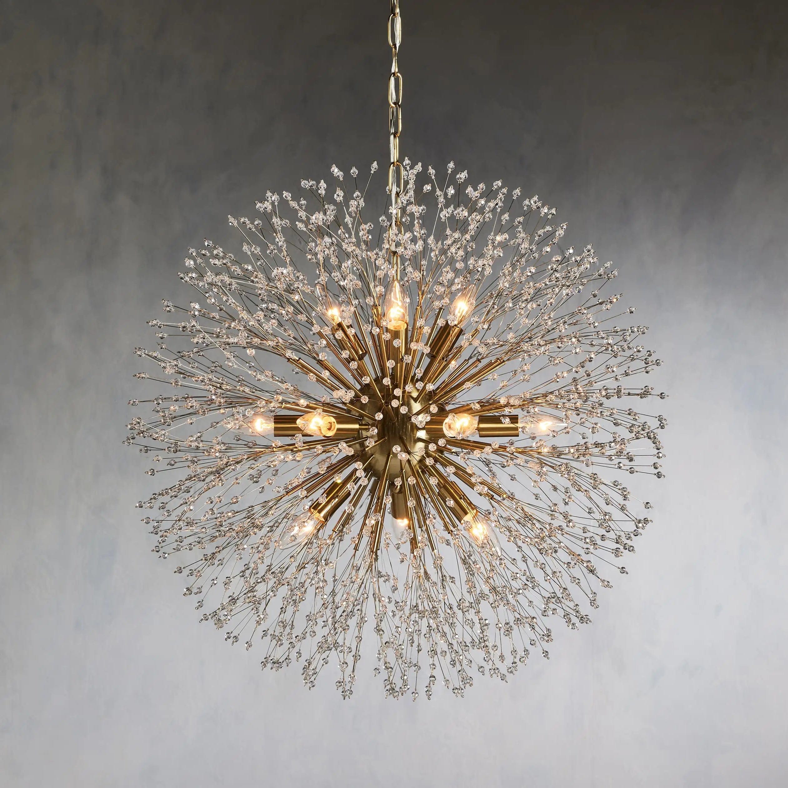 30" / Brass Dandelion Round Chandelier 22", 30", 43"