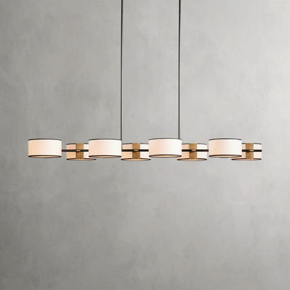 BLACK & WHITE Daphne Linear Chandelier 62"