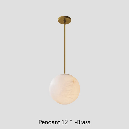 Theseus Alabaster Modern Ball Pendant Light