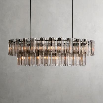 72" / Bronze / Smoke Delsie Oval Chandelier 51", 63", 72"