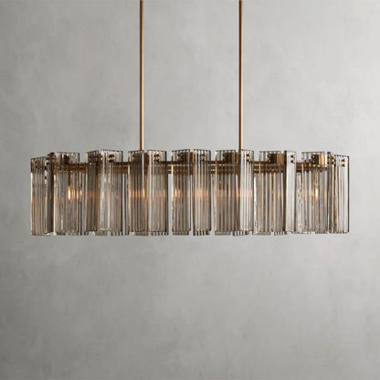 51" / Brass / Smoke Delsie Oval Chandelier 51", 63", 72"