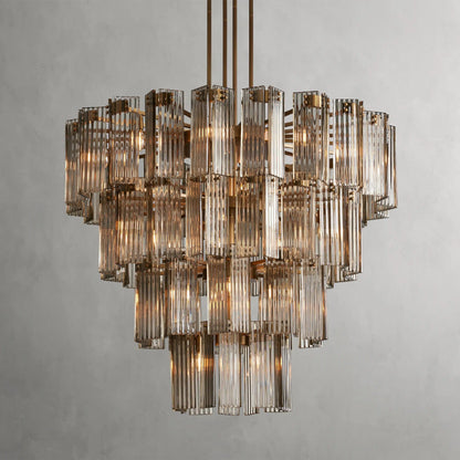 48" / Brass / Smoke Delsie Round Chandelier 38", 48", 60"