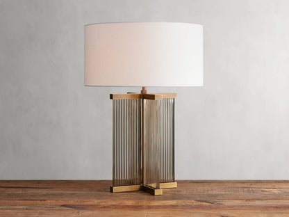Brass / Smoke / White Delsie Table Lamp