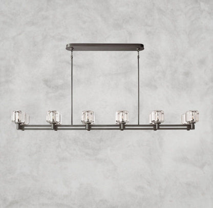 72" / Bronze Demaret double Linear chandelier 54", 72"