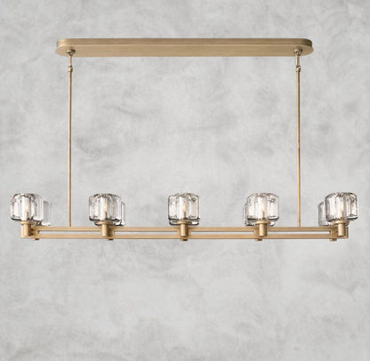 54" / Brass Demaret double Linear chandelier 54", 72"