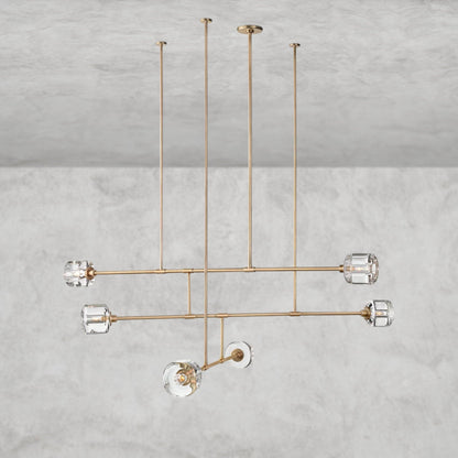 62" / Brass Demaret Mobile Round Chandelier 48", 62"