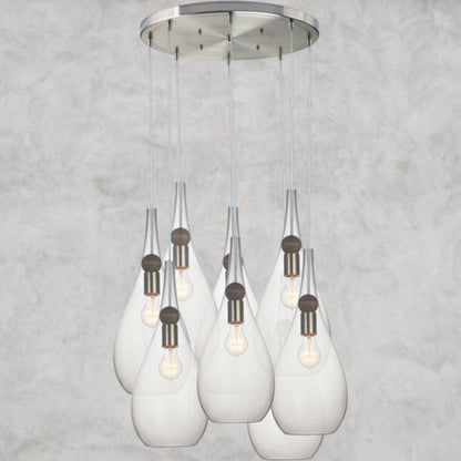 Nickel Earth 8 - Light Chandelier