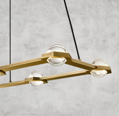 Éclatant Rectangular Chandelier 54", 72"