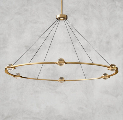 36" / Brass Éclatant Round Chandelier 36", 48", 60", Two-Tied 60"