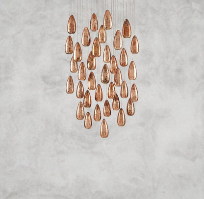 Edda Round Glass Chandelier 23", 35"