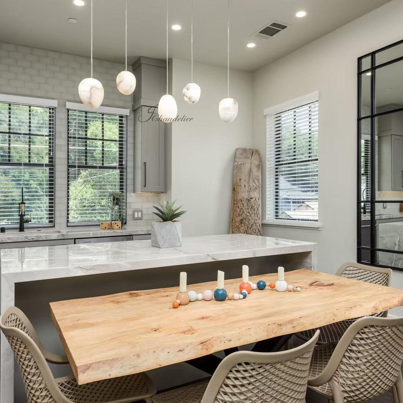 Alabaster Natural Stone Pendant