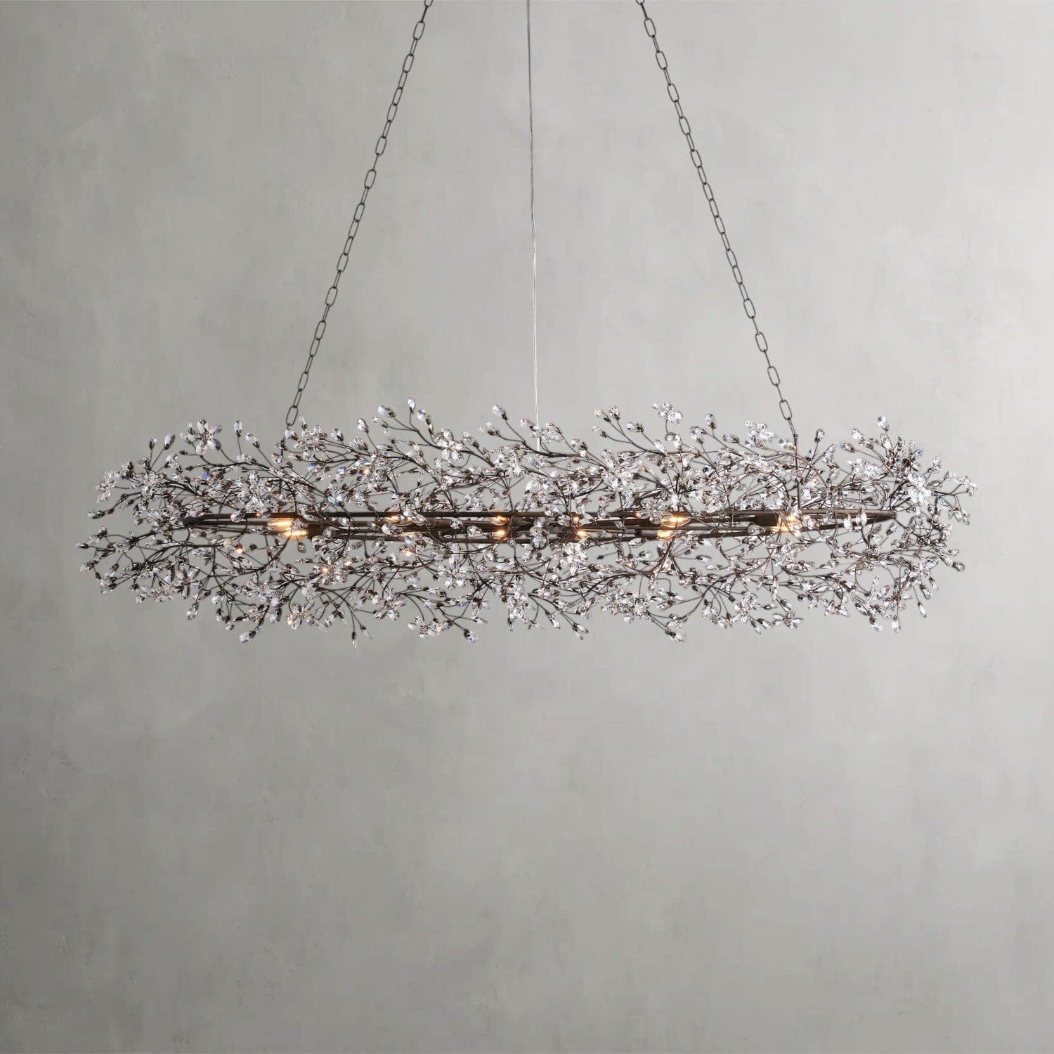 74" / BRONZE Fiore Oval Chandelier 62", 74"