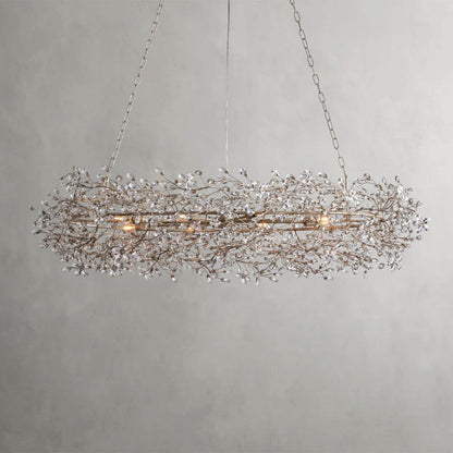 62" / SILVER Fiore Oval Chandelier 62", 74"