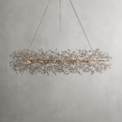 74" / SILVER Fiore Oval Chandelier 62", 74"