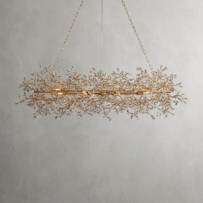 62" / GOLD Fiore Oval Chandelier 62", 74"