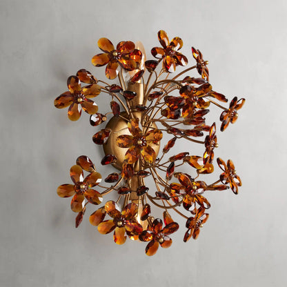 BRASS/AMBER Fiore Sconce