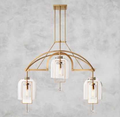 48" / Brass Fulcrum Linear Chandelier 48", 60"