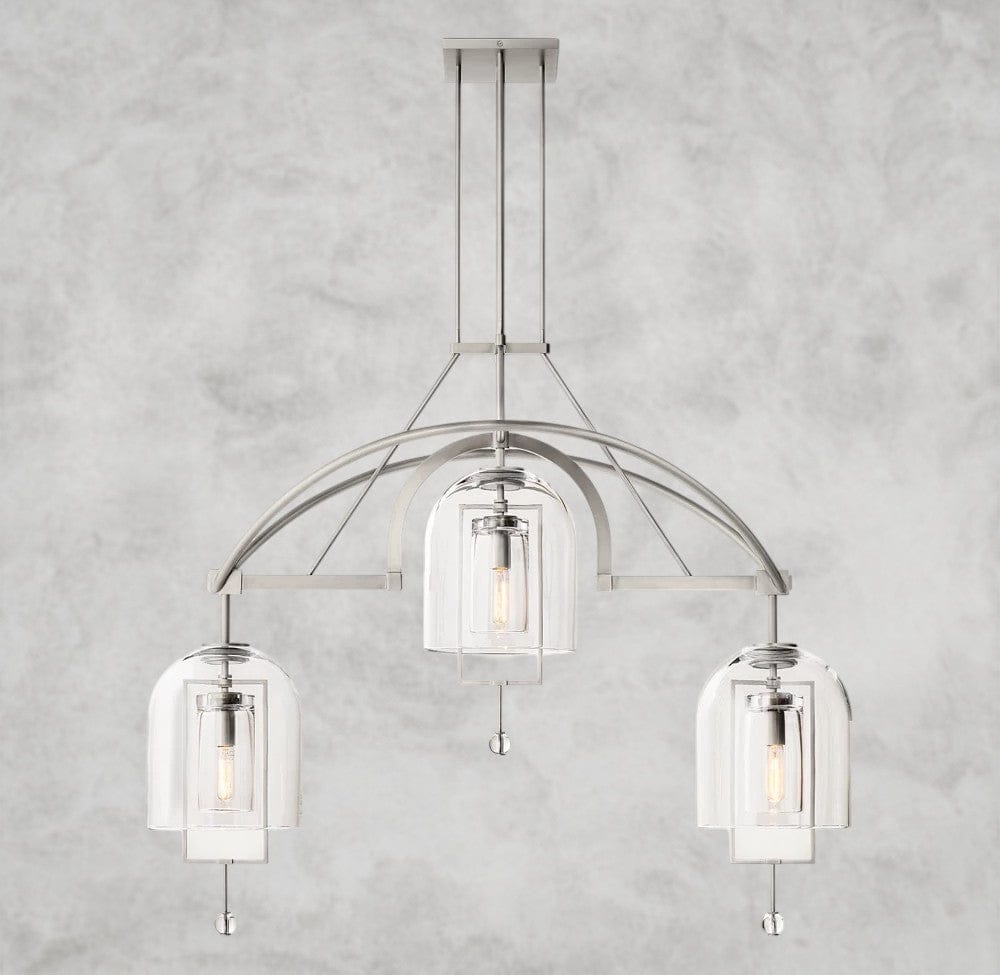 48" / Nickle Fulcrum Linear Chandelier 48", 60"