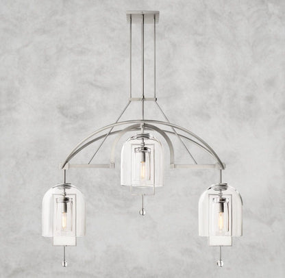 48" / Nickle Fulcrum Linear Chandelier 48", 60"