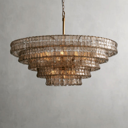 48" / BRASS / SMOKE Ghiaccio Round Chandelier 36", 48",60"
