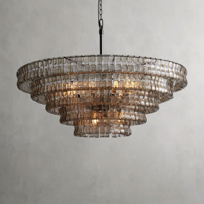 48" / BRONZE / SMOKE Ghiaccio Round Chandelier 36", 48",60"