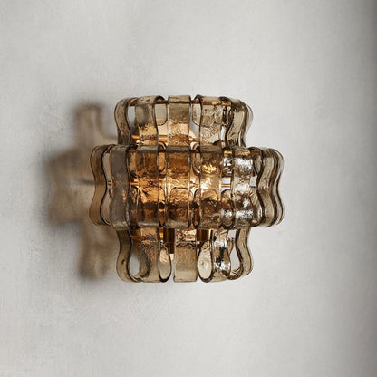 Brass / Smoke Ghiaccio Sconce