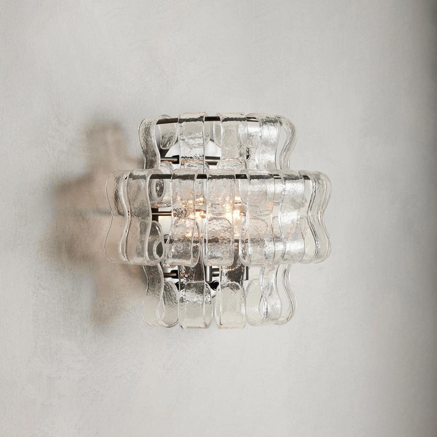 Bronze / Clear Ghiaccio Sconce