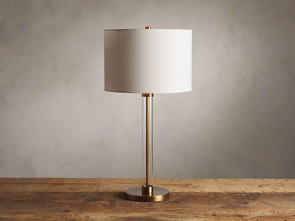 Glass Column Table Lamp