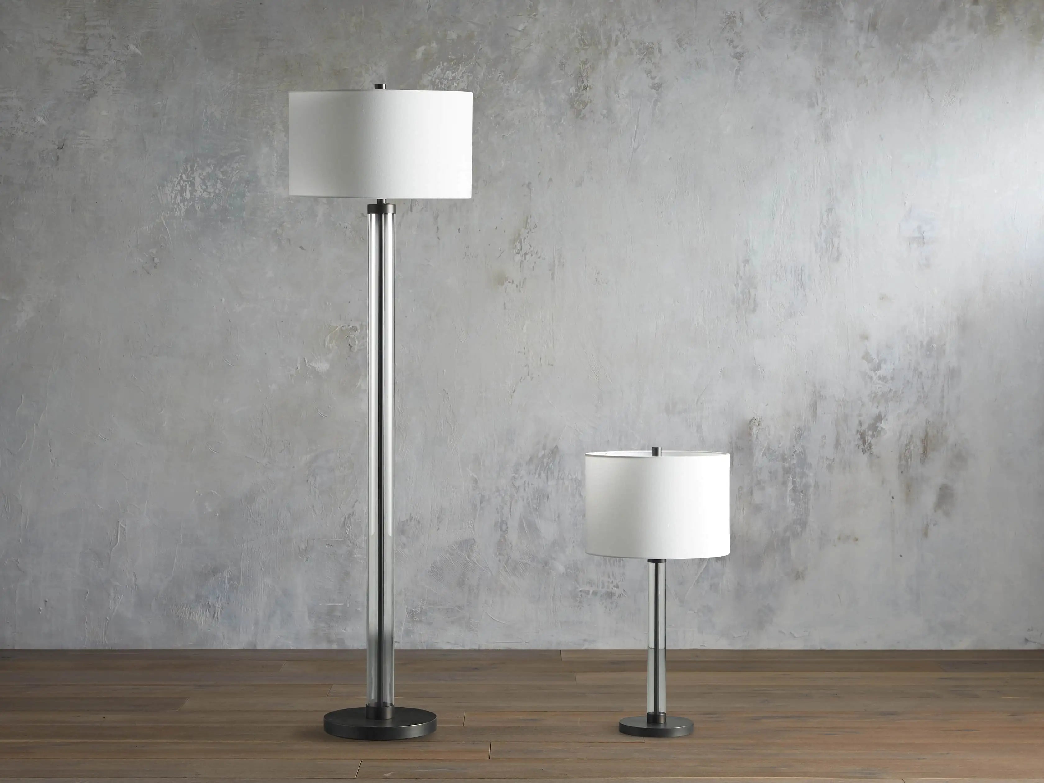 Glass Column Table Lamp