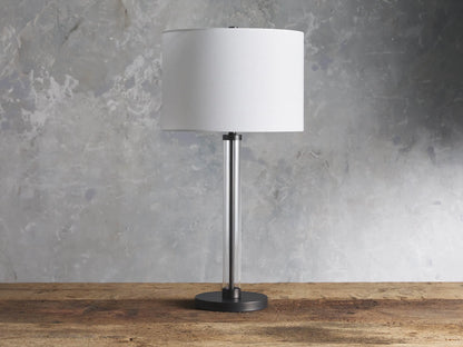 Glass Column Table Lamp