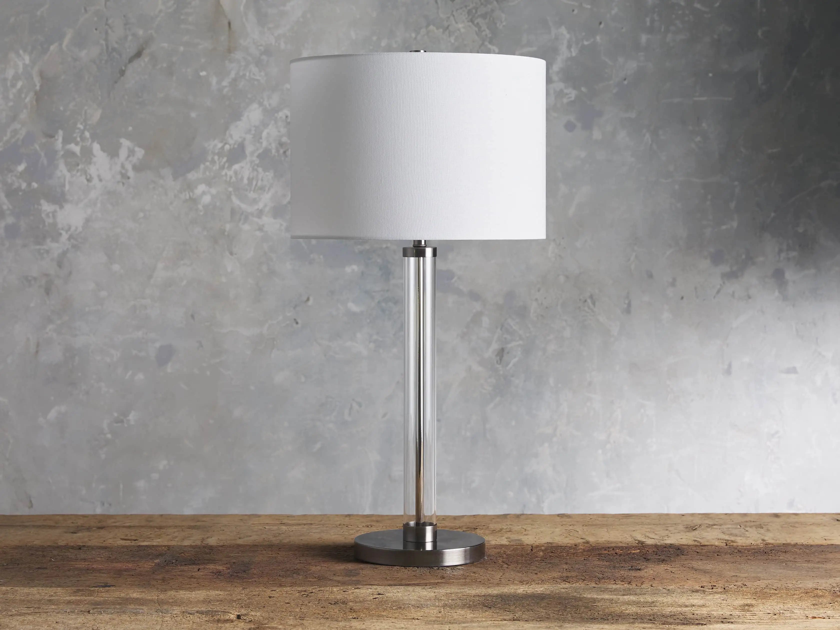 Glass Column Table Lamp
