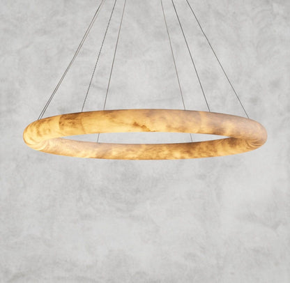 Halima Halo Alabaster Chandelier