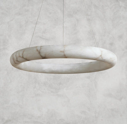 36" Halima Halo Alabaster Chandelier