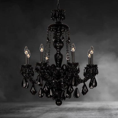 Jet Black Hamilton Chandelier 28"
