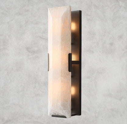 Bronze Harlow Calcite Linear Sconce