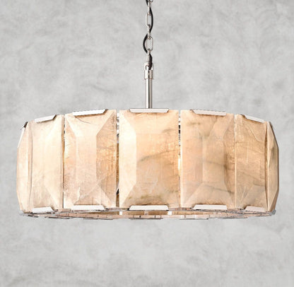31" / Nickle Harlow Calcite Round Chandelier 19", 31", 43", 60"