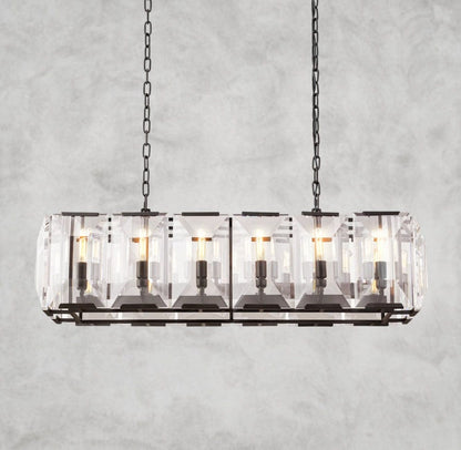 42" / Bronze Harlow Crystal Rectangular Chandelier 42", 54", 62", 74"