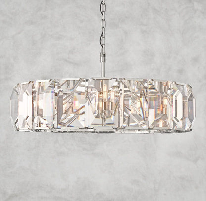 43" / Nickle Harlow Crystal Round Chandelier 19", 31", 43", 60"