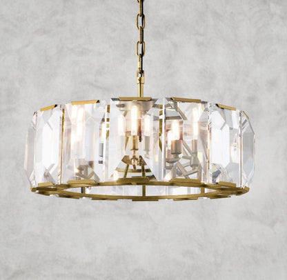 31" / Brass Harlow Crystal Round Chandelier 19", 31", 43", 60"