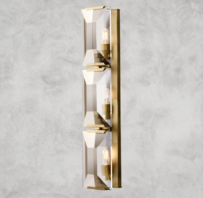 Brass Harlow Crystal Triple Sconce