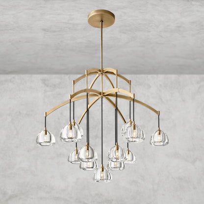 48" / Brass Hemisphere Round Chandelier 36", 48", 60"